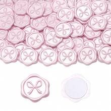 30张3D蝴蝶蜡封贴纸，优雅香槟色自粘封印，适用于婚礼请柬、礼品包装装饰、信封、圣诞节和派对装饰、贺卡 - 粉色 - 蝴蝶結-粉 - 查看 3