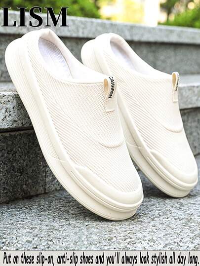 LISM 1 đôi giày thể thao trắng thường ngày, hàng mới về năm 2025, giày lười unisex, kiểu dáng retro, giày thể thao thường ngày đa năng, phù hợp cho du lịch ngoài trời, xu hướng mùa hè, giày thể thao đế bằng mềm mại dành cho phụ nữ mang thai.