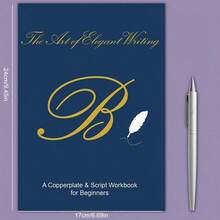 Caligrafía Moderna para Principiantes: Cuaderno de Trazado para Adultos & Adolescentes - 32 Hojas de Práctica para Alfabeto, Palabras, Oraciones para Aprender Caligrafía Elegante, Regreso a la Escuela - A - Ver 2