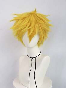 Multi Colored Short Wig, Women's Short Straight Hair With Bangs, Men's Wig, Anime Wig, Halloween Party Costume Wig, High Temperature Resistant And Can Be Styled In Multiple Colors - Multicolor - View 15