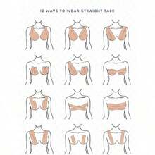 5cm*5m Boob Tape Bras Women Adhesive Invisible Bra Nipple Pasties Covers Breast Lift Tape Push Up Bralette Strapless Pad Sticker - Beige - View 4