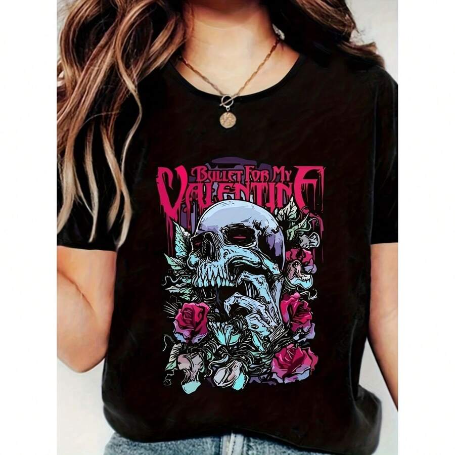Camisetas femininas - Preto - Ver 1