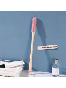 Silicone Foot & Back Exfoliating Brush - Long Handle Anti-Slip, Manual Massage Brush, Gentle Exfoliation For Bathing - / - View 13