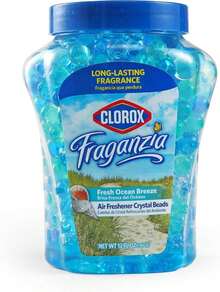 Clorox Fraganzia Crystal Beads Air Freshener In Fresh Ocean Breeze Scent - Long-Lasting Room Deodorizer - Odor Eliminator Gel Beads To Freshen Home, Car, Or Office, 12 Fl Oz - ColorA - 查看 1