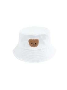 1pc Kids Cute Bear Pattern Breathable Bucket Hat, Adjustable Inner Band, Solid Color Fisherman Hat For Spring/Summer, Suitable For Casual, Outdoor, Travel, All Seasons - 1PC - View 11