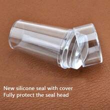 Nail Art Stamper Clear Silicone Stamping Jelly With Scraper Transparent Visible Body No Different For DIY Nail Decor Nail Stamping Tool With Scraper - Clear - View 4