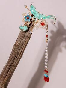 2pcs Faux Pearl Charm Bird Decor Hair Clip Elegant,Hair Accessories,Hair Barrettes Hair Clips Hair Claws, School Stuff, Head Accessories - Gold - View 11