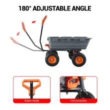 Carro utilitario para jardín de alta resistencia – Capacidad de 900 lbs – Ruedas de 10 pulgadas – Mango giratorio 180° y mecanismo de gestión de liberación rápida – Transporte de plantas y herramienta - C - Ver 5