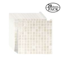 WalDecoo 5/10/20片马赛克自粘防溅瓷砖，10英寸*10英寸自粘墙砖，适用于厨房、浴室、壁炉、房车等。 - 馬賽克 - 查看 28