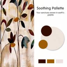 Blackout Curtains 52Wx84L, Room Darkening Floral Curtains, Thermal Insulated 2 Panels Window Drapes, Boho Farmhouse Curtains For Living Room Bedroom Window Treatments, Brown - BrownLeaves52Wx84LPa - View 7