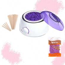 White Wax Heater Wax Melter Waxing Kit, Wax Warmer, Wax Beans Heater (Random Wax Bean Color) - White - View 12