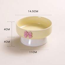 Ceramic Raised Cat Bowls With Cute Bow, Elevated Tilted Cat Food And Water Bowls Set, Pet Feeder Dish For Cats - 150-250ml - View 12