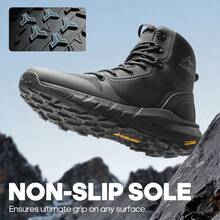 Men's 8-9 Inch Tactical Boots - Lightweight Military Combat Hiking & Motorcycle Work Boots With Side Zipper, All-Day Comfort - 黑色 - 查看 2