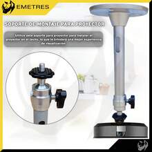 TendenciaSoporte Proyector Universal Giratorio Ajustable De Techo 5kg PlateadoCalidad premium - Plateado - Ver 9