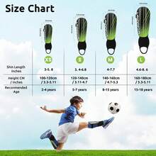 Espinilleras de fútbol para niños jóvenes – Espinilleras para niños pequeños, niñas y adolescentes de 2 a 18 años con protección de mangas de tobillo – Espinilleras de fútbol con correa ajustable - Azul - Ver 11