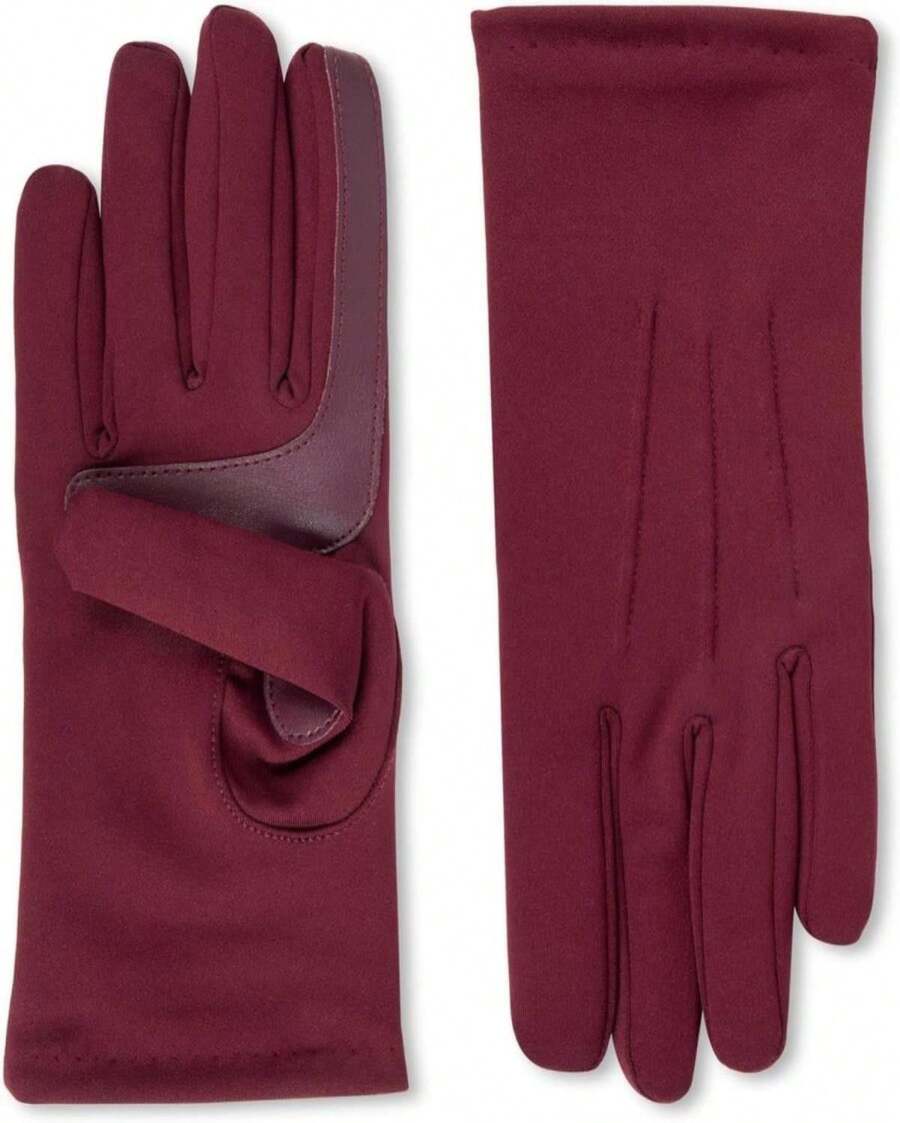 Isotoner Women'S Spandex Cold Weather Stretch Gloves With Warm Fleece Lining - ColorC - 查看 1