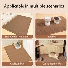 1PC Cat Scratching Board, Cat Litter Integrated Imitation Sisal Cat Litter Mat, Wear-Resistant And Non-Dandruff, Cat Sisal Mat, Cat Litter, Protection Sofa Carpet, Cat Toy Supplies - 50CMx80CM - View 9