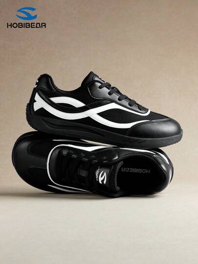 HOBIBEAR 2026 New Women's Sneakers, & Cool Soft Bottom Lace-Up Gump Shoes, Wide Toe Box Soft Rubber Sole, Fashion Flat Shoes Suitable For Outdoor, Hiking, Gym, Commuting