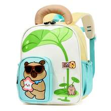 New Cute Lightweight Backpack For Boys, Cartoon Design - Green - View 3