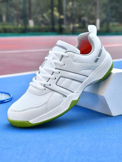 1 Pair Unisex Badminton Shoes, Low-Top Tennis Shoes With Mesh, Comfortable Professional Ping Pong Shoes, Men's Professional Sports Shoes With Shock Absorption And Support, Couple Outdoor Sports Shoes