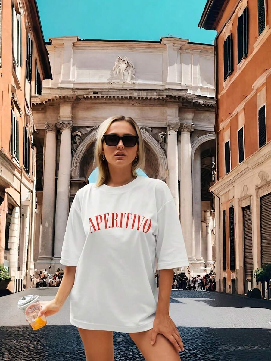 1PC Camiseta de San Valentín para Mujeres Camiseta Aperitivo | Camisetas unisex de hilo suave, ajuste holgado, cuello redondo, patrón floral, mangas regulares, serie de verano, camisetas cómodas para la familia, camiseta de moda Y2K, camiseta de tela transpirable, ropa diaria para todo el año - Blanco - Ver 1