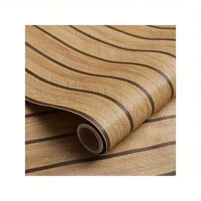 1 Roll 3D Thick Wood Grain Wall Panels, Vertical Striped Grid Self-Adhesive Wall Stickers, 3D Partition Combination Stickers, Waterproof Anti-Moisture Self-Adhesive Foam Wallpaper, Peel And Stick DIY Accent Wall Decor For Room, Bedroom