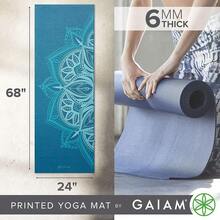 Yoga Mat - Premium 6mm Print Extra Thick Non Slip Exercise & Fitness Mat For All Types Of Yoga, Pilates & Floor Workouts (68\L X 24\W X 6mm Thick) - 靛藍點 - 查看 4
