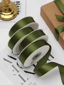 18m/Roll 2cm High Density Polyester Ribbon, Wedding Bouquet Packaging Ribbon, Handmade Gift Packaging Woven Ribbon, Party Decoration Satin Ribbon - Multicolor - View 3
