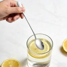 8-Piece Stainless Steel Long Handle Spoon Set - Ice Tea, Coffee, Ice Cream Stirring Spoons, Kitchen Flatware Set - - - View 1