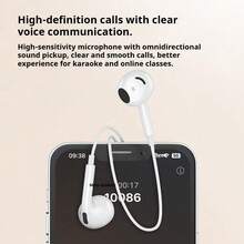HP 1112A Semi-In-Ear Wired Headphones: 3.5mm/Type-C Dual Interface, Clear Voice with No Noise, Tangle-Free and Durable, Compatible with Mobile Phones and Computers - 3.5mm - 查看 2