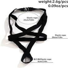 1 Piece Black Elastic Lace Ankle Bracelet Holiday Beach Foot Accessory Gift - Black - View 5