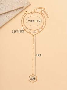 2 buc/set brățară de gleznă cu ciucuri din perle artificiale albe, inel metalic pentru degete, bijuterii pentru picior, stil resort pe plajă, potrivită pentru purtare zilnică și vacanță la plajă - Multicolor - Vizualizare 4