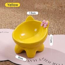 带蝴蝶结的陶瓷猫粮碗，可爱小猫碗，防呕吐，缓解胡须疲劳 - 180毫升 - 查看 13