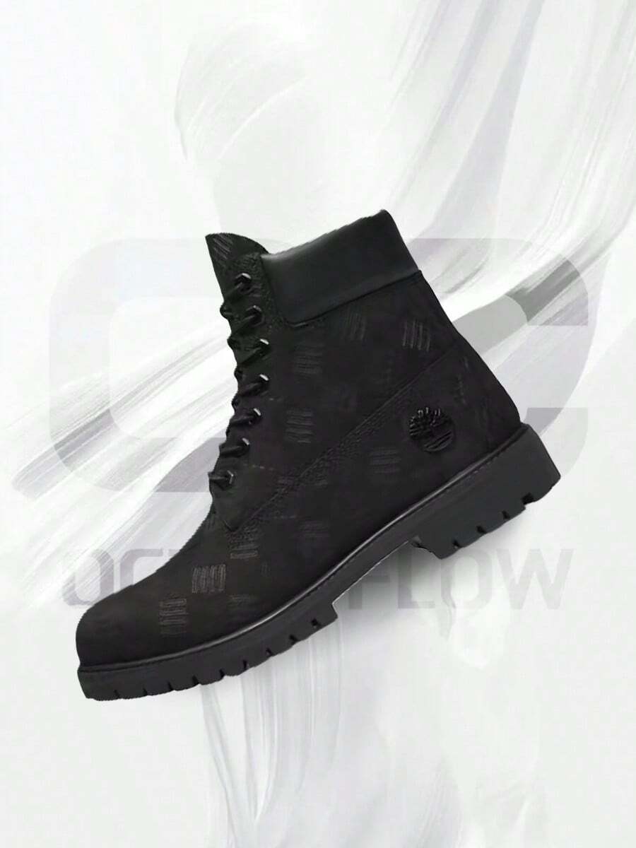 Timberland 6" Premium Waterproof Boot Black Debossed Print– Men's Lifestyle Sneakers – Shoes For Man -Vintage-Spring & Summer-Inspired Running Shoes, Shock-Absorbing Comfort, Gym To Streetwear Casual Wear-Mother's Day Gifts-Father's Day Gift–TB0A2P6WA5K - 黑色 - 查看 1