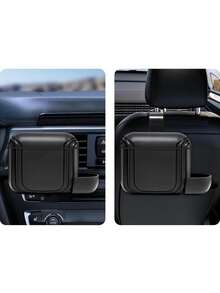 Papelera de coche con tapa, mini papelera universal para asiento delantero/trasero, portátil, linda, impermeable, accesorios de almacenamiento y organización de coche negro, disponible en múltiples modelos y colores - Multicolor - Ver 7