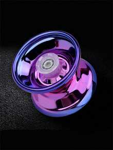 1 pieza Yo-Yo no reactivo, material de aleación, color morado, adecuado para principiantes, adultos, jugadores intermedios y avanzados - Yoyo morado - Ver 4