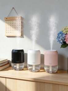 One 200ml Car Spray Humidifier, Household Products Of Bedroom Humidifier, Three Colors Available, With Colorful Atmosphere Light And Night Light Functions, USB Power Supply, Water Free Automatic Power-Off, Touch Control Operation, Silent Operation, Simple Design, Natural Beauty, Small And Easy To Carry - Multicolor - View 8