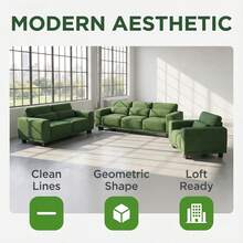PERLECARE 40-89in Multi Seater Sofa Couch Sleeper Sofa Bed, Convertible Futon Sofa Bed Couch Bed Sofa Cama, Modern Comfy Lounge Chair With Deep Seats Wide Armrests Thick Cushion, Removable Washable Covers, Murphy Bed Alternative Living Room Furniture For Home Bedroom,Green - màu xanh lá - Xem 3