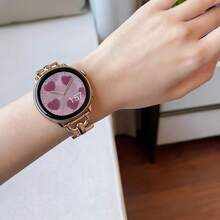 1 dây đeo đồng hồ bằng da thật 20mm/22mm tương thích với Samsung Galaxy Watch 7, Watch 5, Watch 6, Watch 4 Series 40mm, 42mm, 43mm, 44mm, 45mm, 46mm, 47mm - Màu vàng - màu đậu đỏ - Xem 3