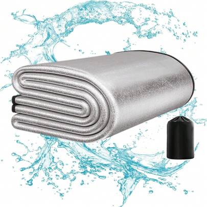 户外双面防潮铝箔泡沫垫，防水隔热铝箔垫，适用于沙滩帐篷和露营