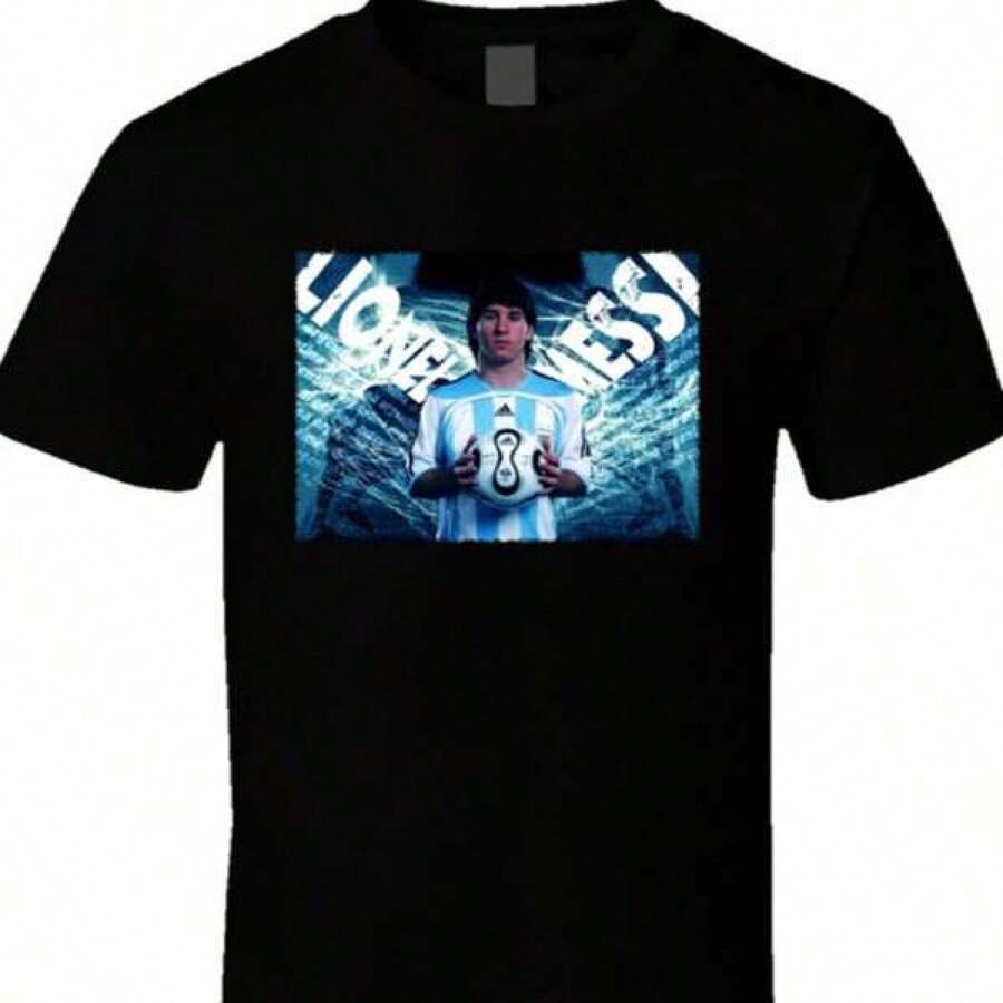 Super Value Hot  T-Shirt Full Sizes S-5XL  Soccer Argentina World Cup T-Shirt Suitable As A Gift For Fans HR001 - 黑色 - 查看 1