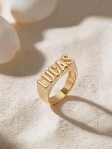 Anillo personalizado con estilo de rapero con nombre, regalo para el Día del Padre, Día de la Madre, San Valentín, cumpleaños, aniversario, amigos, graduación, Navidad, regalo familiar de alta gama - Estilo 4 - Ver 10