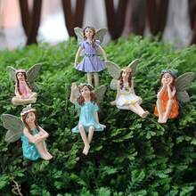 Conjunto de 1 Miniatura de Estátua para Jardim de Fadas, Estátua de Resina para Jardim de Fadas, Estatueta de Fada, Escultura para Jardim de Fadas, Decoração de Jardim Externo com Tema de Contos de Fadas, Decoração para Casa com Tema de Contos de Fadas, Ideal para Ambientes Externos, Vasos de Plantas, Gramados e Decoração de Jardins, Acessórios de Decoração Artística para Casa, Presente de Dia dos Namorados - Fada conjunto seis - Ver 5