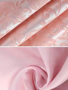 Men's Luxury Floral Jacquard Tuxedo Blazer, Black Satin Lapel Slim Fit Formal Dinner Jacket, Single Suit Coat For Wedding Prom Party Event - 粉色 - 查看 5