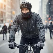 Winter Waterproof Non-Slip Windproof Gloves Fleece Lined Thickened Warm For Cycling Skiing - Blue - View 9