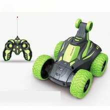 Luz LED de Acrobacia de control remoto de 4 canales 27hz, El coche acrobático de control remoto de juguetes es invencible, gira y gira 360, gira y gira con luces para cargar el coche acrobático de control remoto,coches rc,coche de control remoto,coche de juguete - color aleatorio - Ver 9