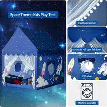 Abulun Children's Tent, Suitable For Both Boys And Girls. Foldable Tent. High-Quality Fabric. Easy To Install. Suitable For Indoor Use, Outdoor Picnics And As Birthday Gifts. - Blue - View 7