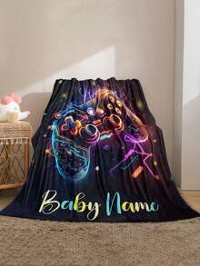 1pc Customized Personalized Blanket, Text Blanket, DIY Blanket, Pattern Blanket, Memorial Blanket. Tapestry, Photo Portrait Blanket Design, Suitable For Girls, Boys, Adults, Valentine's Day, Lightweight, Baby Blanket, Personalized Blanket, Personalized Photo Blanket, Personalized Throw Blanket, Personalized Baby Blanket, Newborn Blanket, Suitable For Mother's Day, Birthday, Children's Day, Father's Day, Graduation, Wedding, Christmas, Halloween - Multicolor - View 6