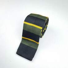 Men's Business Commute Contrast Stripe Necktie - Multicolor - View 3