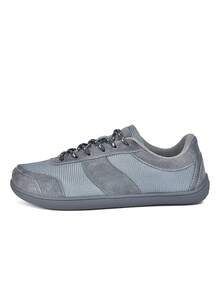 ERGOBIO 1 Pair Wide Width 4E Round Toe Minimalist Casual Barefoot Sneakers For Men - Grey - View 6